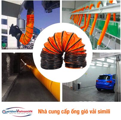 Ống gió vải quạt hút xách tay