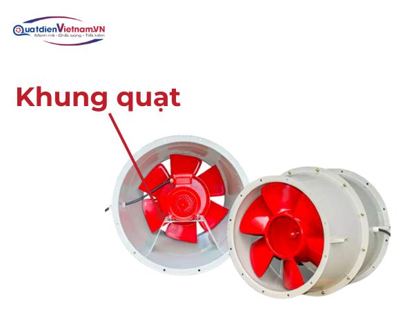 Khung quạt hợp kim thép hoặc nhôm, đúc nguyên khối