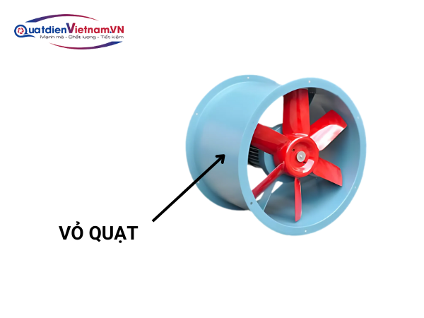 Vỏ quạt Quạt hướng trục hút khói HDP204-6.0