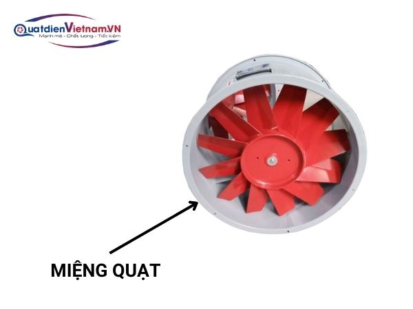 Miệng quạt được thiết kế giúp hút và lưu thông gió dễ dàng