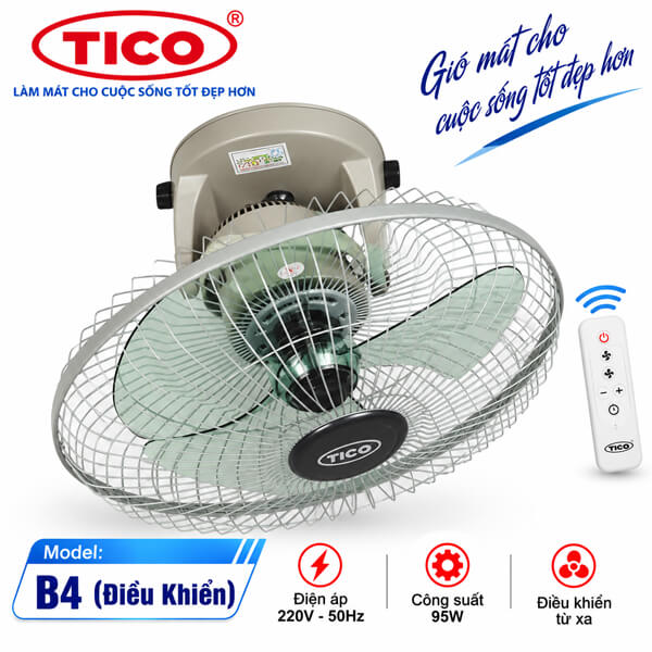 Quạt đảo trần TICO B4 48W hộp số
