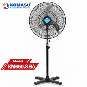 Quạt đứng công nghiệp Komasu KM650.S đỏ cánh 650mm