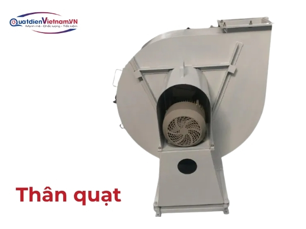 Thân quạt thép SS400, sơn tĩnh điện, thiết kế ốc sên tối ưu luồng khí
