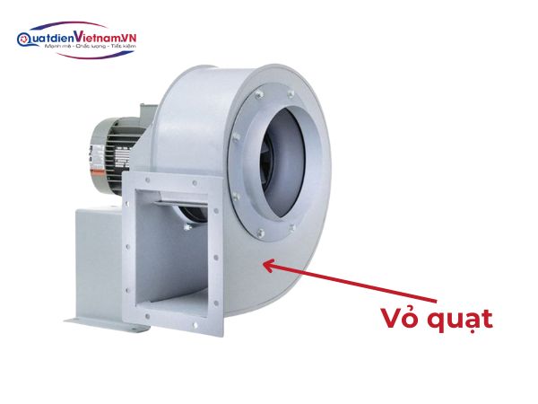 Vỏ quạt: Thép CT3 sơn tĩnh điện, bảo vệ hoàn hảo, bền lâu
