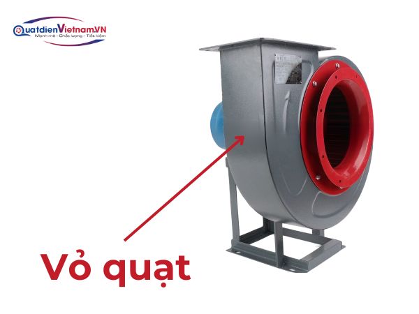 Vỏ quạt: Sắt thép SS400 hoặc inox, sơn tĩnh điện bảo vệ