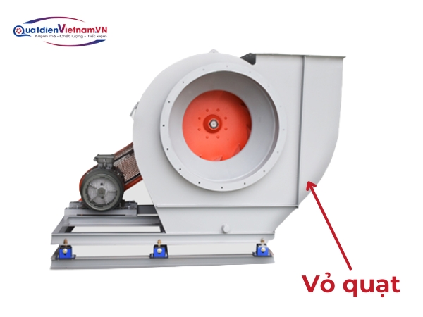 Vỏ quạt thiết kế con sò, tối ưu dòng khí và giảm rung lắc