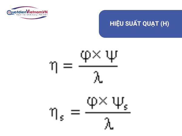 Hiệu suất quạt (η)