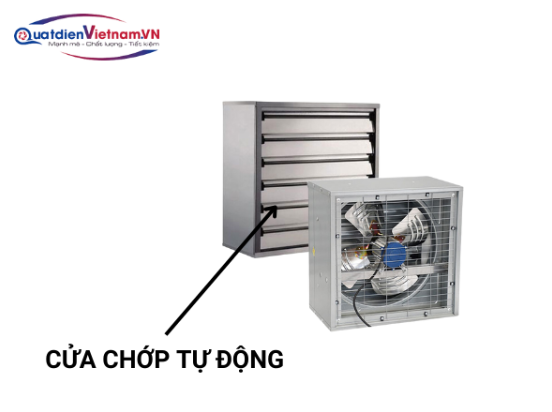 Cửa chớp tự động Quạt Thông Gió Vuông HDP 500