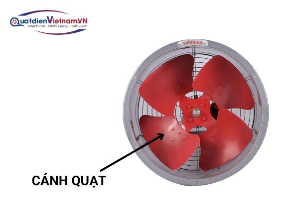 Cánh quạt làm từ thép được sơn tĩnh điện