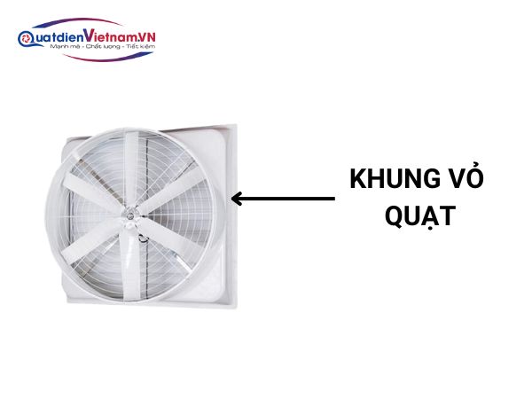 Khung vỏ quạt được thiết kế theo hình loa