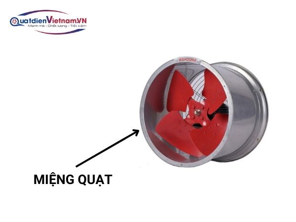 Miệng quạt đóng vai trò hút khí, đảm bảo lưu thông