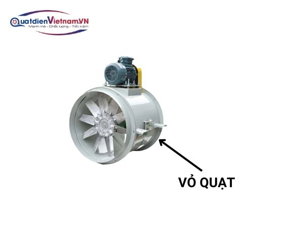 Vỏ quạt hướng trục hỗn hợp truyền động gián tiếp được làm từ thép đảm bảo độ bền cao