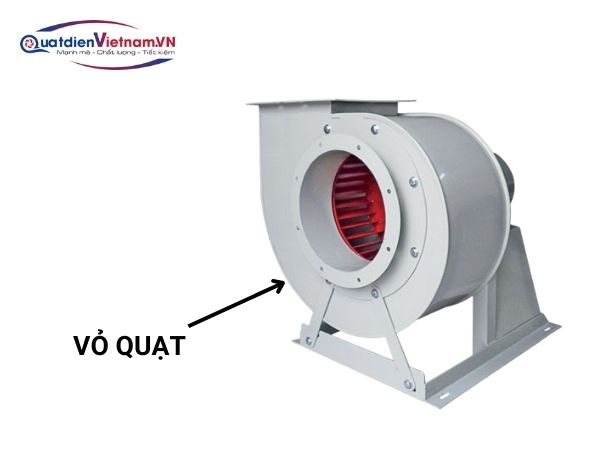 Vỏ quạt được làm từ thép CT2 có khả năng chống ăn mòn