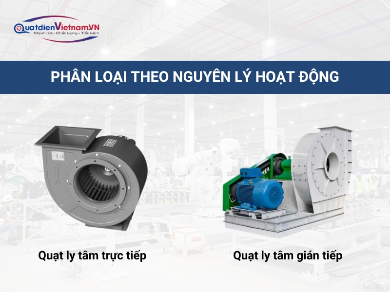 Phân loại quạt ly tâm theo tính truyền động