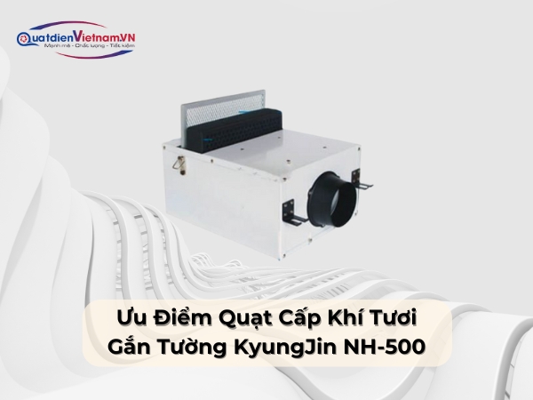 Ưu điểm Quạt cấp khí tươi gắn tường Kyungjin NH-500