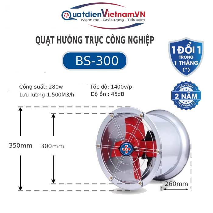 kich thuoc quat huong truc BS 300
