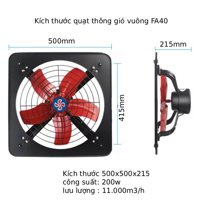 kich thuoc quat thong gio FA40