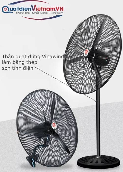 than quat dung cong nghiep lam bang thep sơn tinh dien