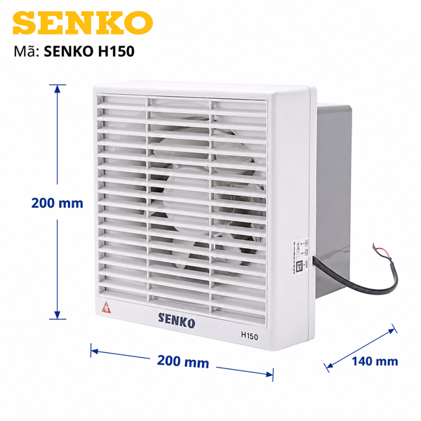 quat thong gio gan tuong senko H150
