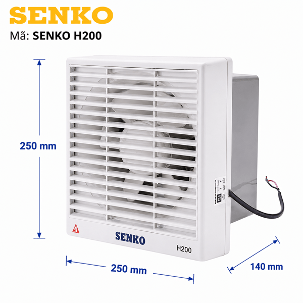 quat thong gio gan tuong senko H200