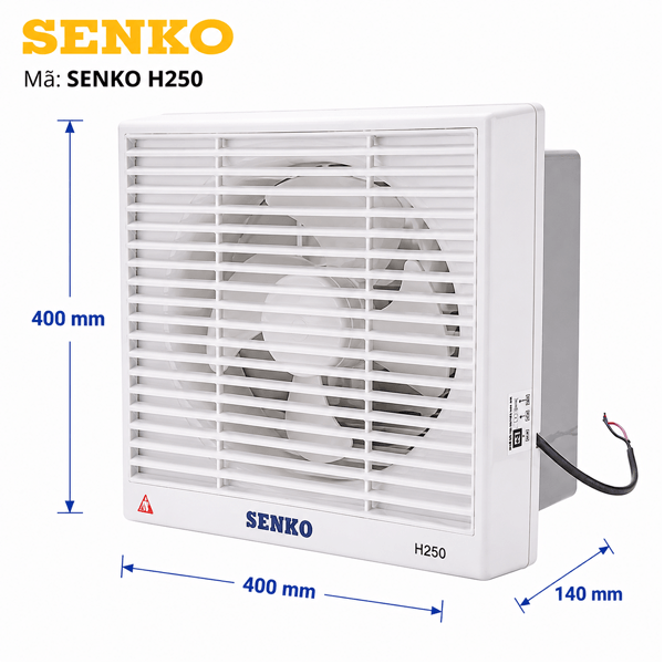 quạt thông gio gan tuong senko H250