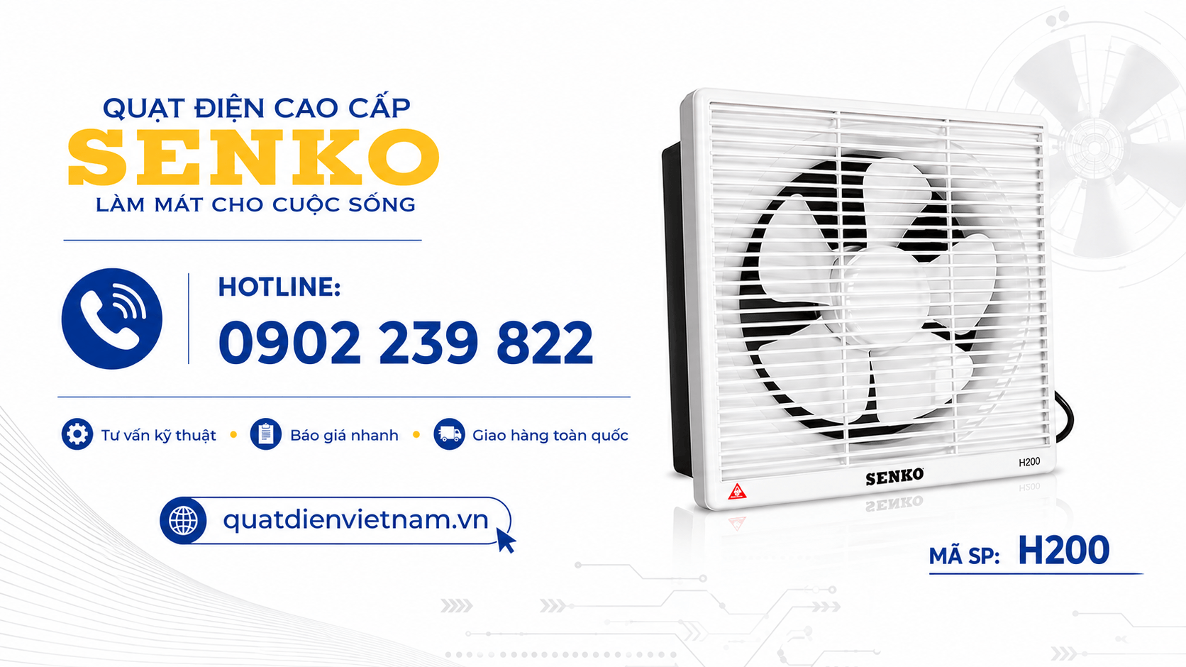 quat thong gio senko H200