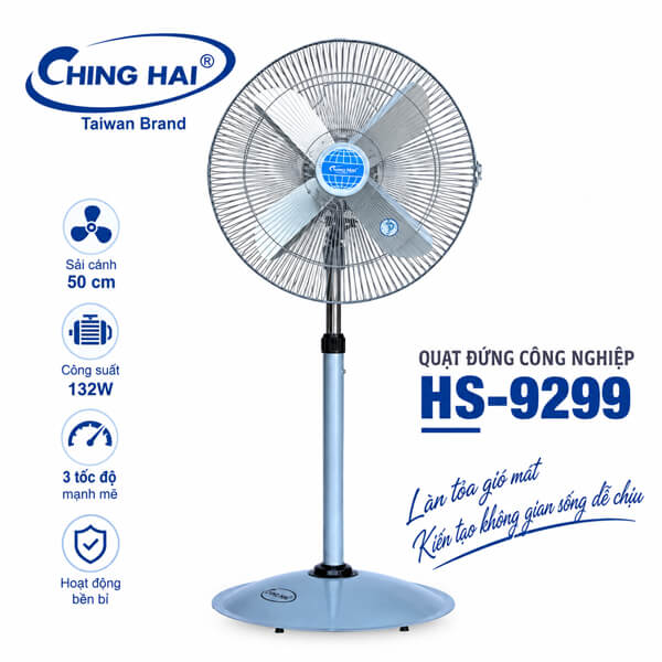 Quạt đứng công nghiệp Ching Hai HS-9299 145W