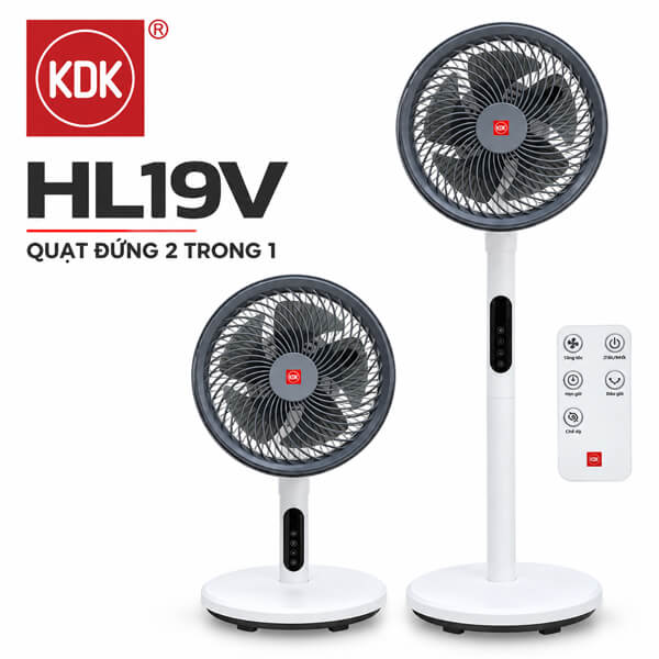Quạt đứng KDK HL19V 2 trong 1