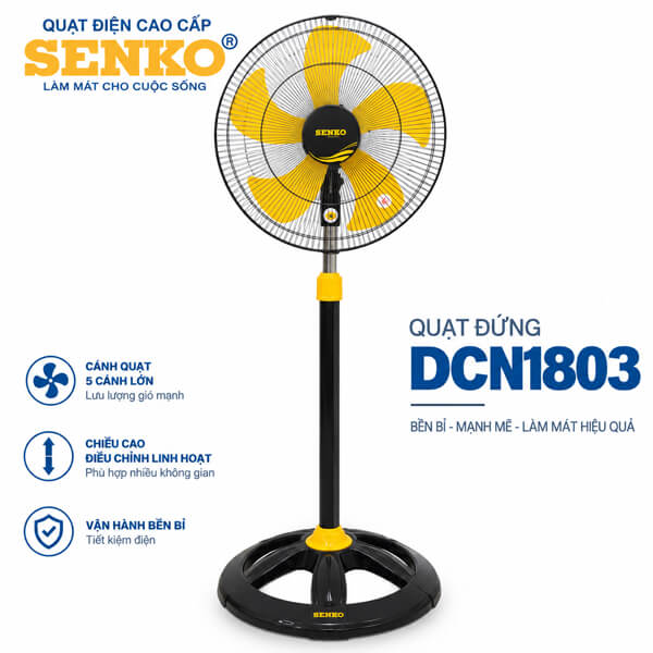 Quạt đứng Senko DCN1803 75W 5 cánh