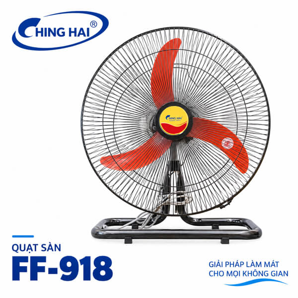 Quạt sàn công nghiệp Ching Hai FF918 65W cánh nhựa 45cm
