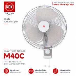 Quạt treo tường KDK M40C 47.5W màu xanh