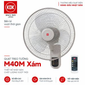 Quạt treo tường KDK M40M 51W màu xám