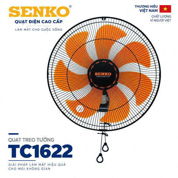 Quạt treo tường Senko TC1622 65W 7 cánh