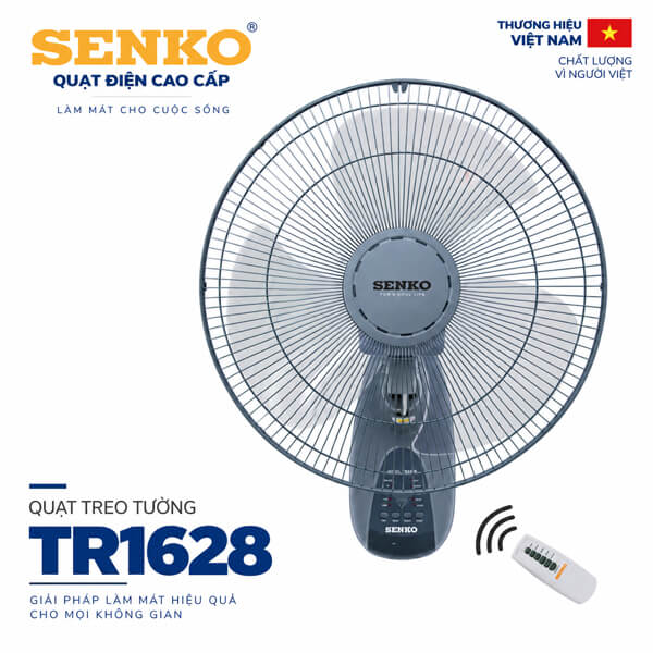 Quạt treo tường Senko TR1628 47W có điều khiển