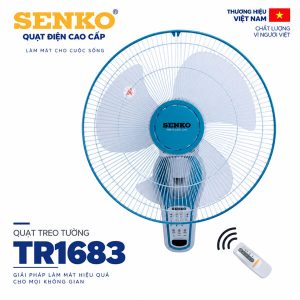 Quạt treo tường Senko TR1683 47W, có điều khiển