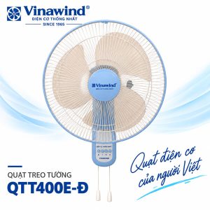 Quạt treo tường Vinawind QTT400E-Đ 50W cánh 40cm
