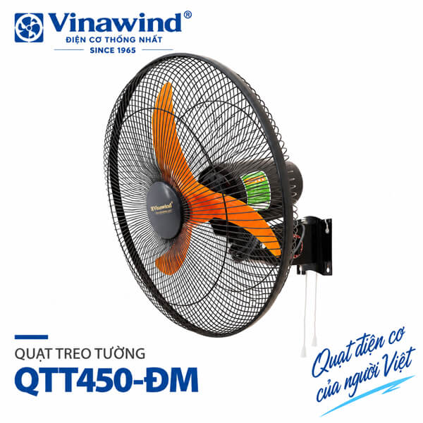 Quạt treo tường Vinawind QTT450-ĐM 50W cánh 45cm