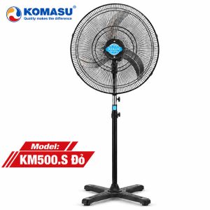 Quạt đứng công nghiệp Komasu KM500.S đỏ cánh 500mm